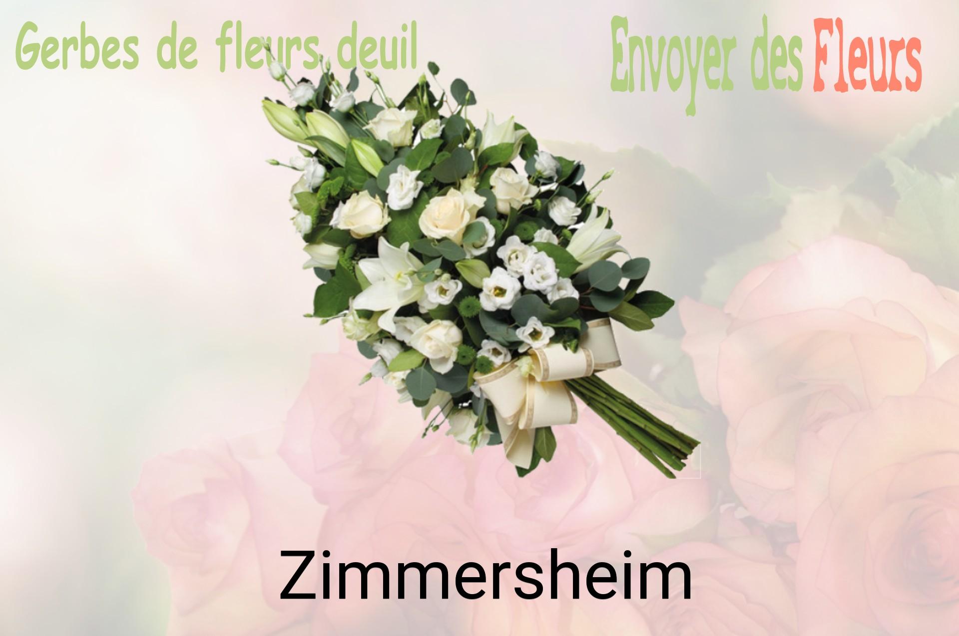 Gerbe de fleurs de deuil livrée à Zimmersheim